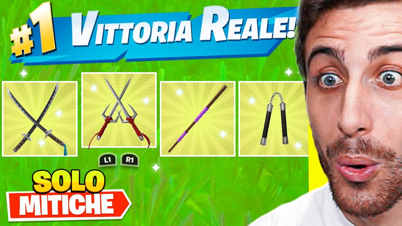 Gioco con SOLO le Armi MITICHE delle Tartarughe Ninja e VINCO la Partita! Capitolo 5 Fortnite ITA!