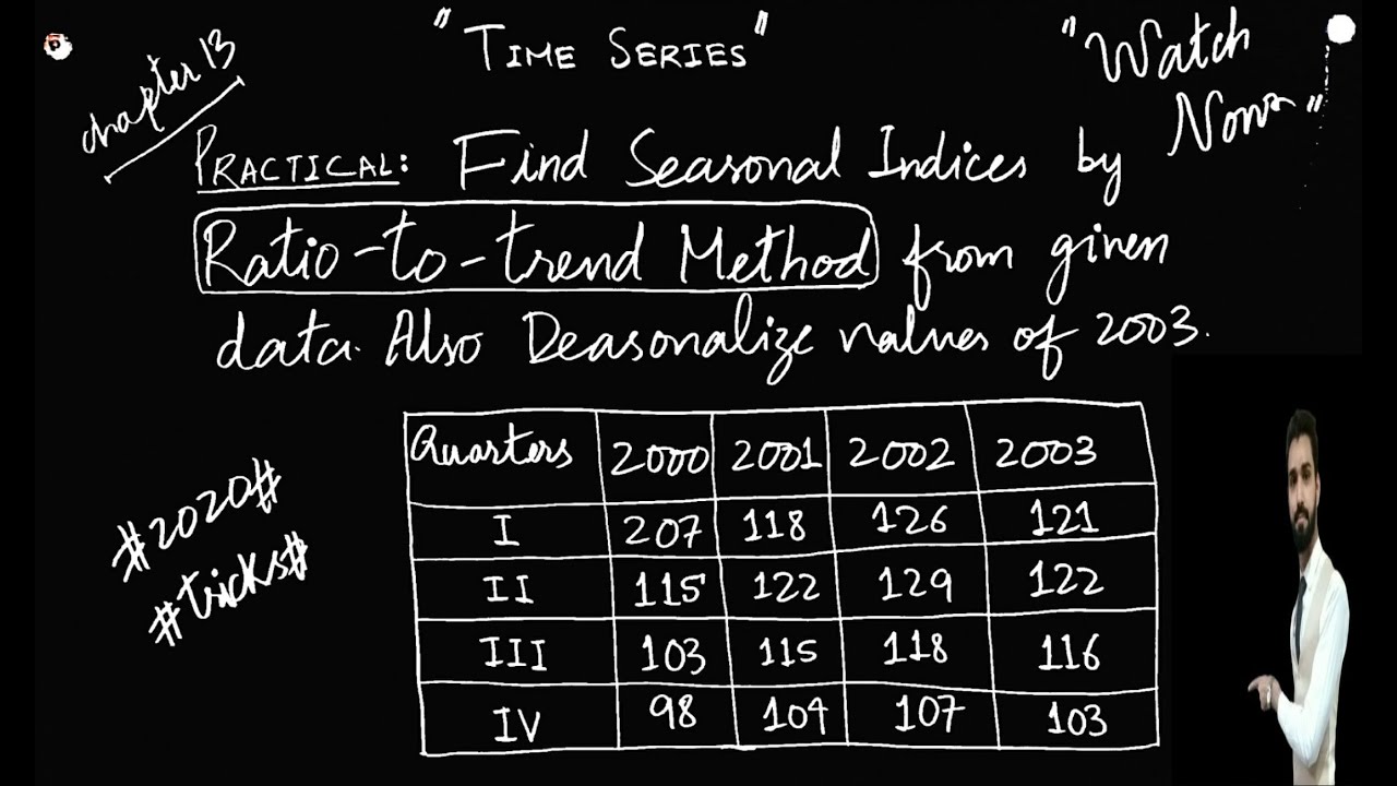 ratio to trend method in 2020 | Seasonal Indices | Time Series | Secrets | Statistics Tutor