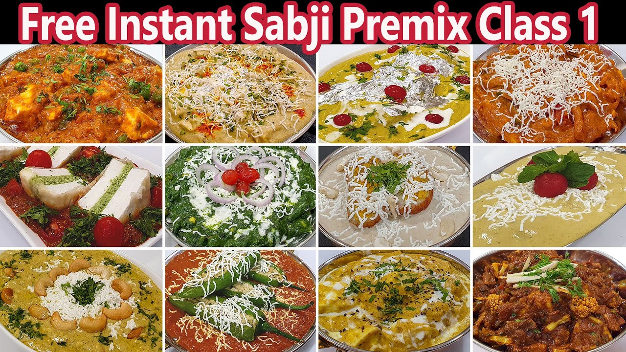 10 Instant Sabji Premix Recipes Free Class 1 | Manisha Bharani Kitchen