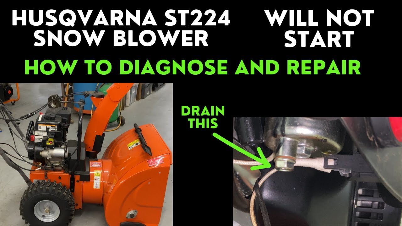 Husqvarna Snow Thrower will not start. How to diagnose and repair.