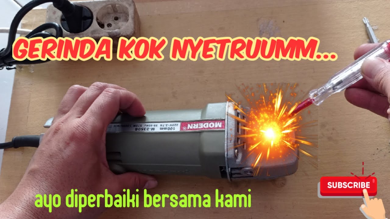 Cara Mengatasi Mesin Gerinda yang Nyetrum ||  @tuluskarya