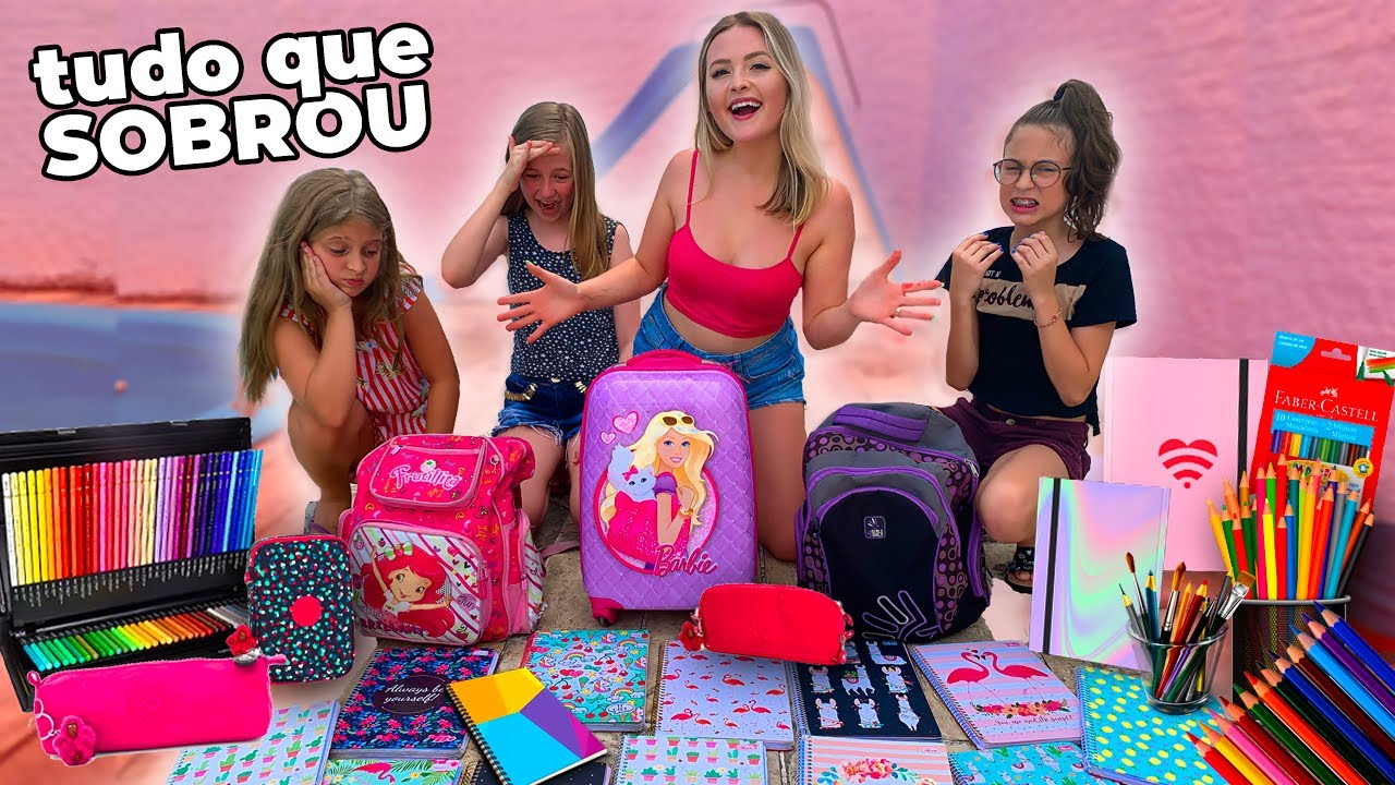 O que SOBROU do MATERIAL ESCOLAR 2019 das minhas primas😱 &lsaquo; Morgana Santana &rsaquo;