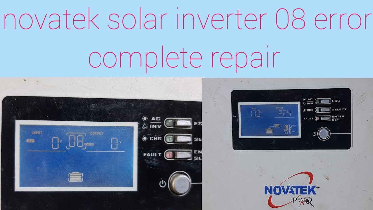 novatek solar inverter error 08 repair// Novatek ups fault code 08  complete check to repair