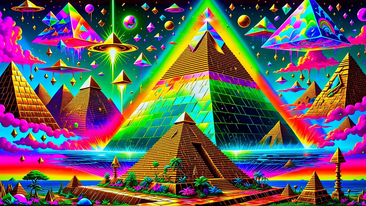 Magic Pyramid - Copyright Free Abstract Background Video, Screensaver 4K | Ultra HD (No Sound)