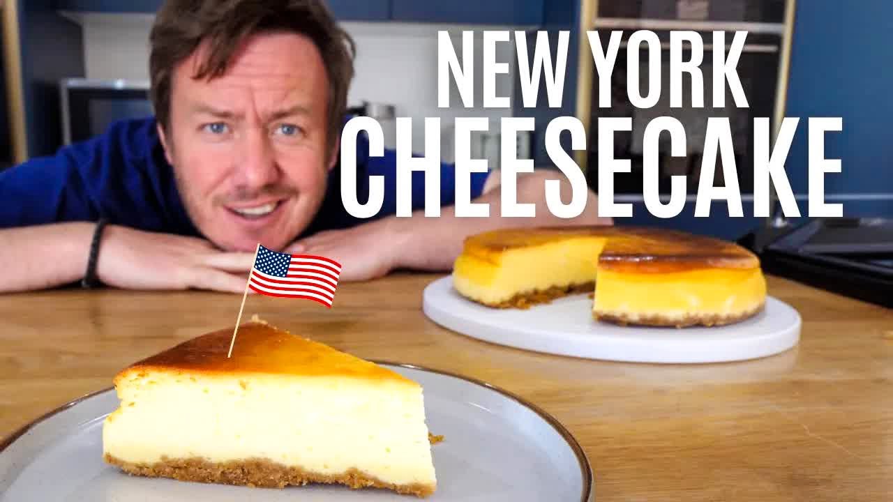 Я попробовала приготовить свой первый чизкейк «Нью-Йорк» — и он треснул! 🍰😳
