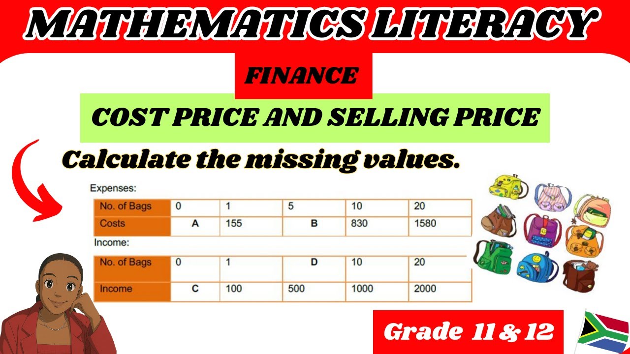COST PRICE AND SELLING PRICE GRADE 12 MATHS LIT: LESSON 1