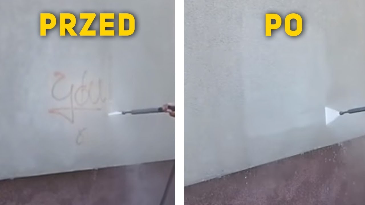 USUWANIE GRAFFITI MYJKĄ WYSOKOCIŚNIENIOWĄ!