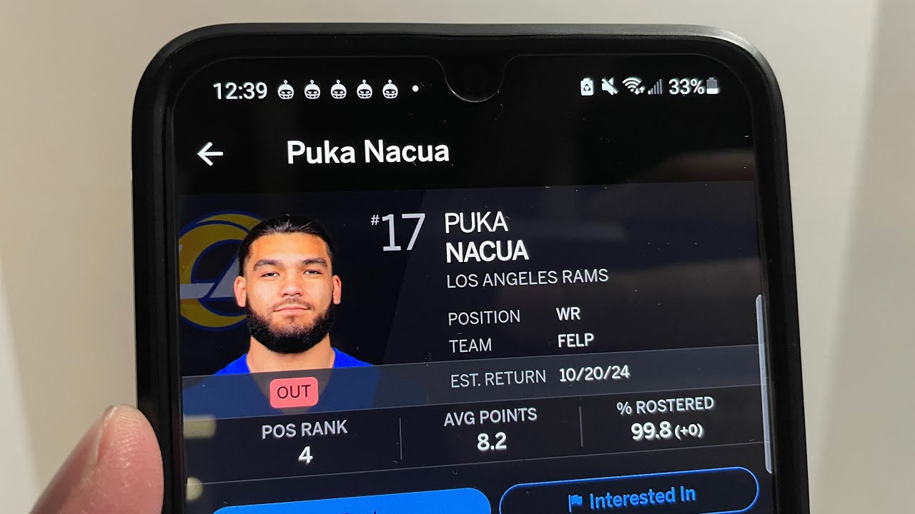 Как переместить игрока в IR в приложении ESPN Fantasy Football