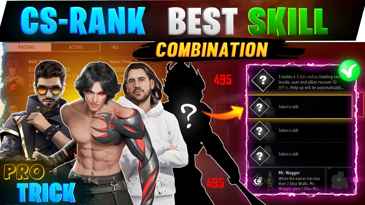 Pro character skill combination for cs rank 🔥|| 200% [movement speed & headshot] || Headshot trick 🎯