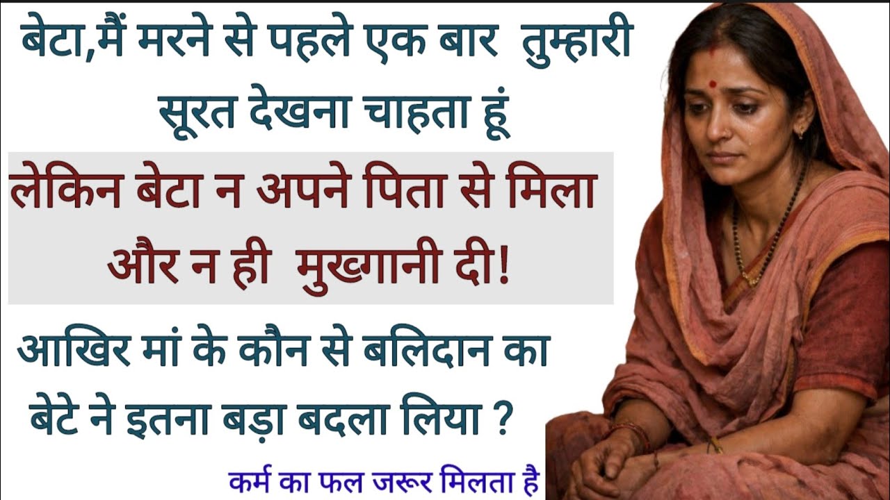 जिस माँ की आख़िरी इच्छा भी पूरी न हुई | एक बेटे की खामोश बदला लेने वाली कहानी Emotional Story