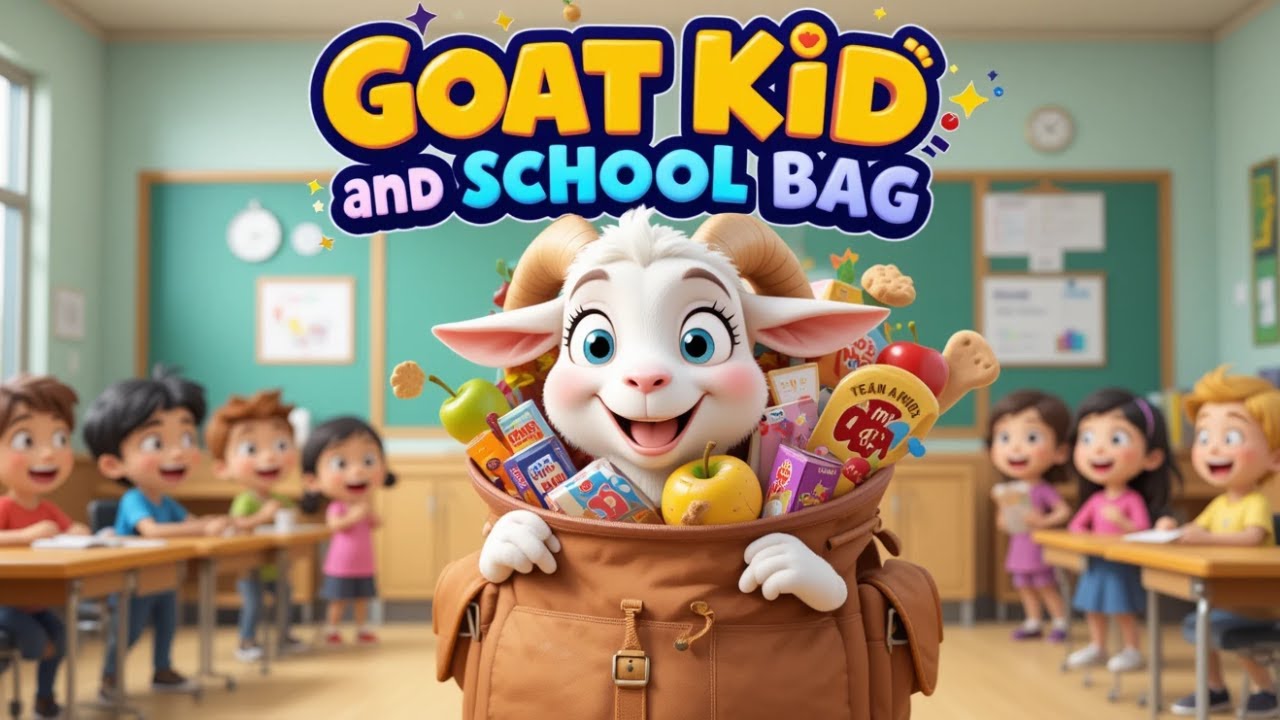 Goat Kid and the School Bag| playful nursery rhyme for kids