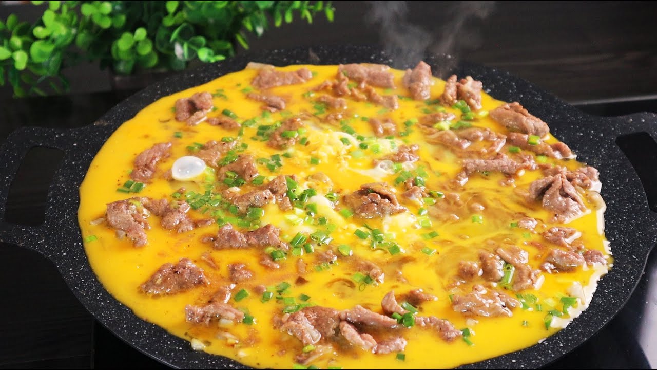 Cách làm TRỨNG CHIÊN THỊT BÒ Cấp Tốc Rất Ngon Và Bổ Dưỡng