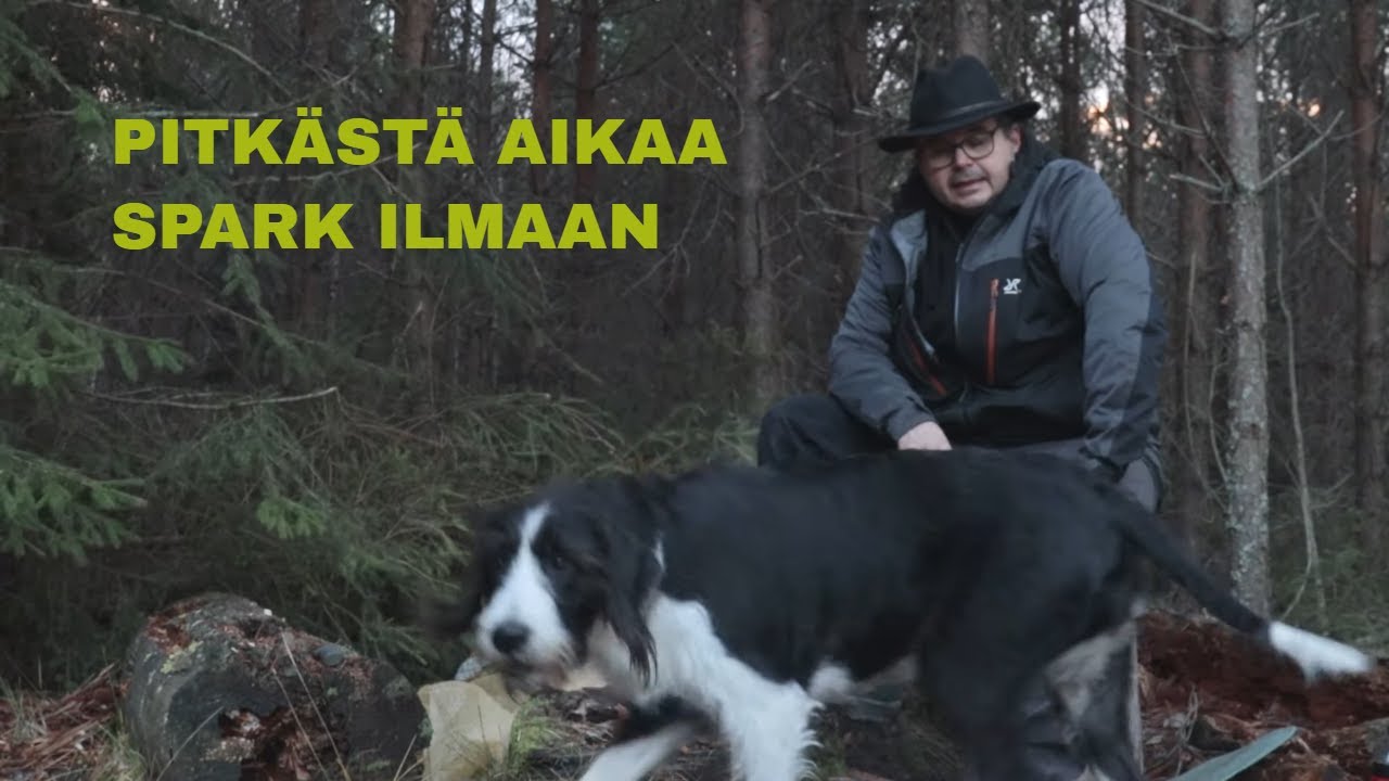 Dronea lennättämässä/kanafileet nuotiolla