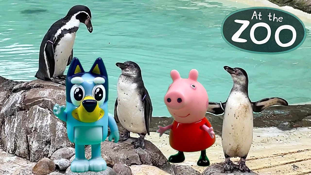 Peppa Pig and Bluey At The Zoo 🐒