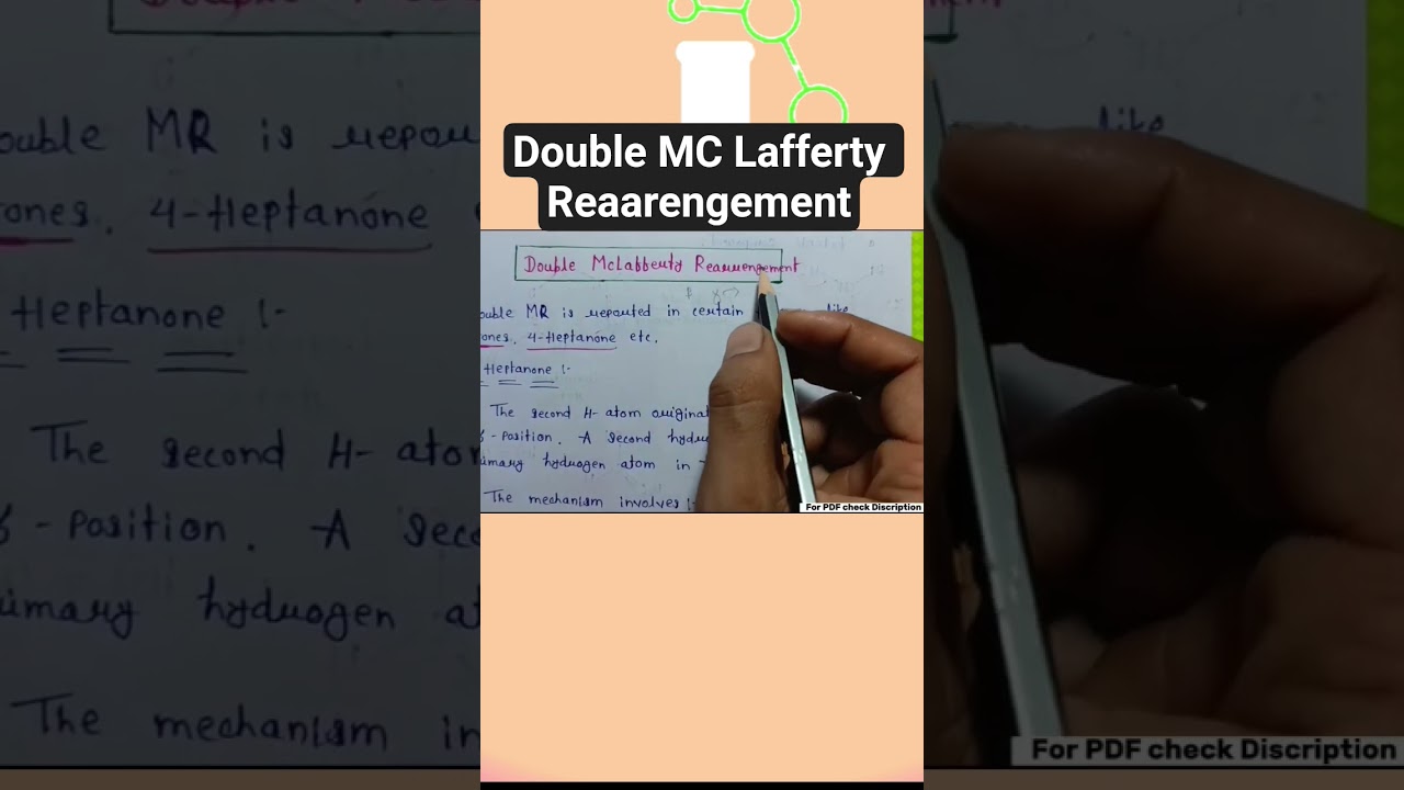 Doppio riarrangiamento di MC Lafferty #chimica #note di chimica #spettrometria di massa