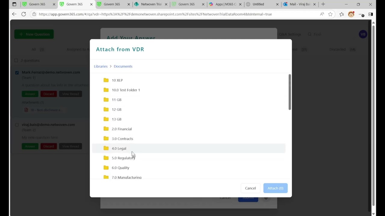 Govern 365 Data Room Q&A Made Easy!