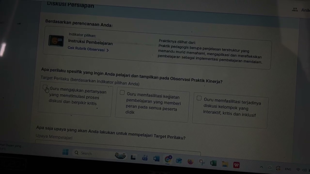 Sebelum observasi kelas Lakukan ini di RGTK 