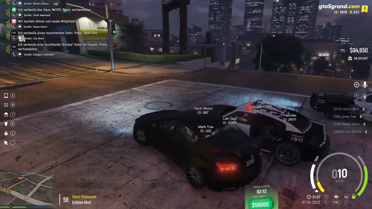 ⭐ [GrandRP] [GTAV] 👑 Ali Tow | Red C-Note 🐍 Cops hops genommen ⭐
