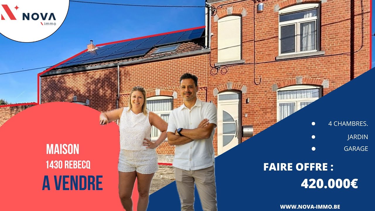 1430 REBECQ - Spacieuse maison poss. 5 chambres avec jardin