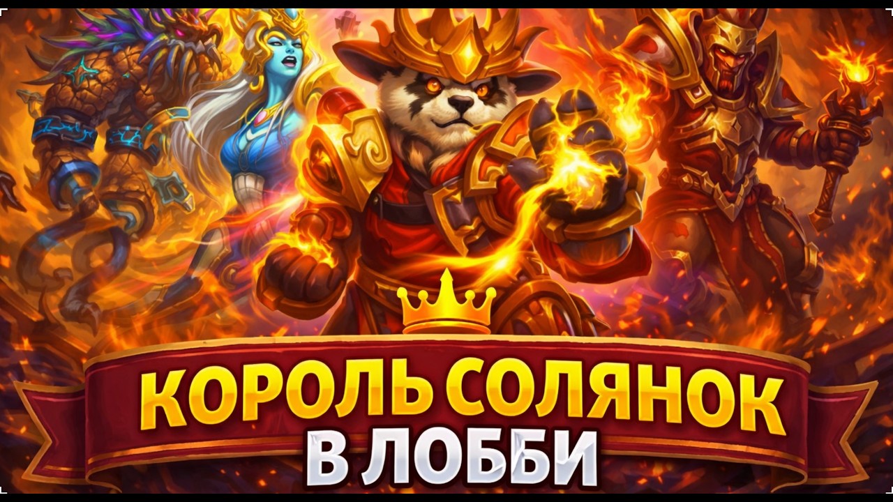 👑 КОРОЛЬ СОЛЯНОК В ЛОББИ | Hearthstone Поля Сражений