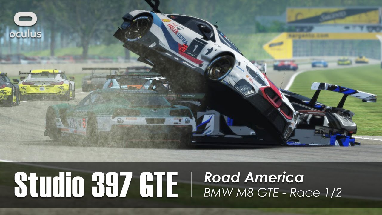 rFactor 2 - Studio 397 GTE - Road America (37 cars) - RD Club Race 1/2 - BMW M8 GTE