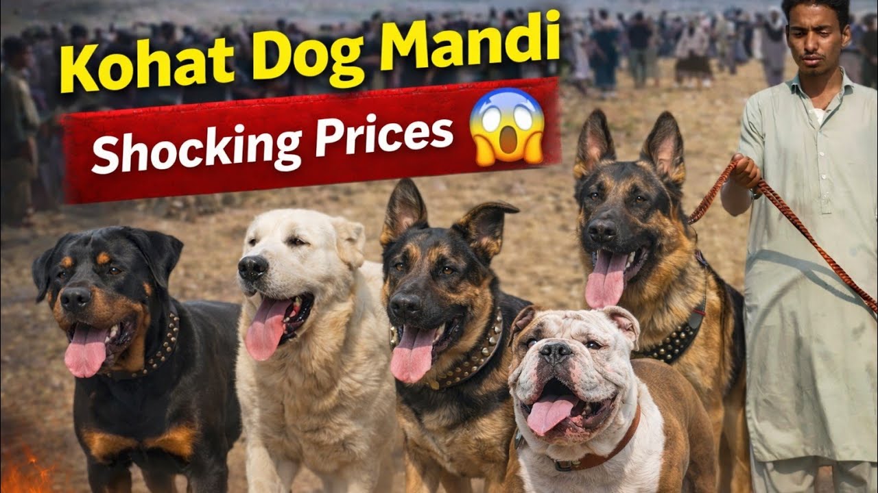 Kohat Dog Mandi 🇵🇰 | Bully, German, Cross & Blue Dogs Today 