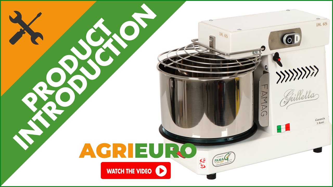 Famag Grilletta IM 6 S Spiral Mixer - Raising head - Bowl capacity 6 Kg 11 L - Product overview