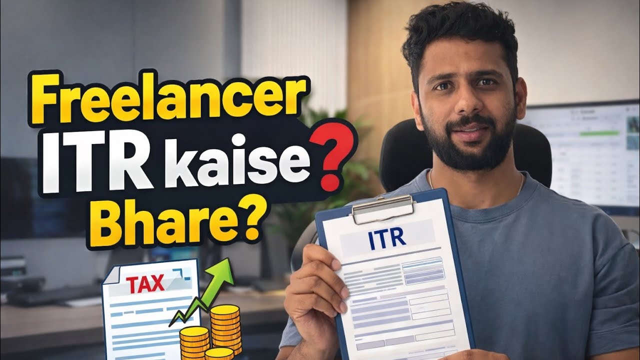 Freelancer ITR kaise Bhare? ITR and GST For Freelancer, YouTuber and Influencer.