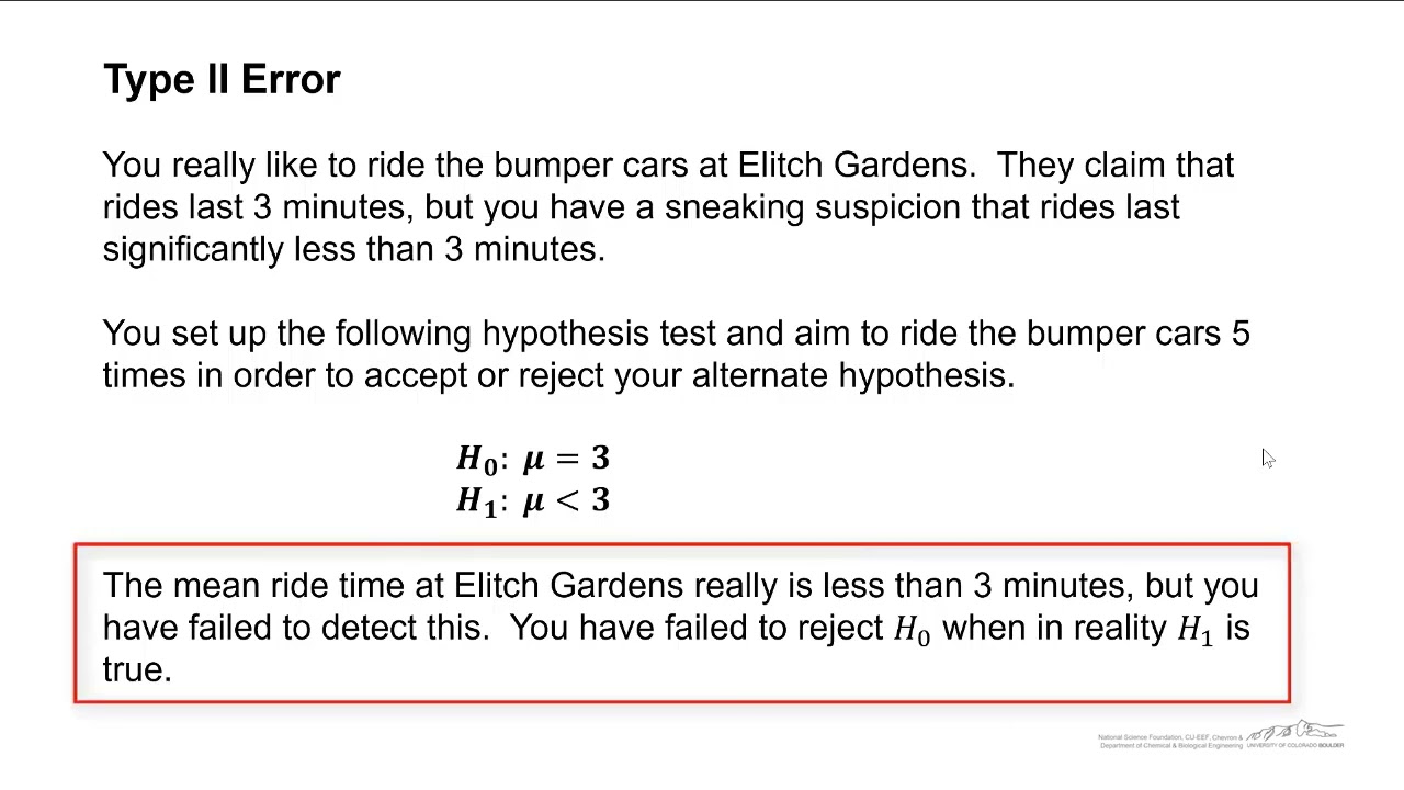 Type I and Type II Errors
