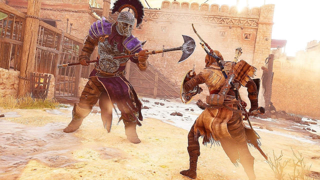 Assassin's Creed Origins Mummy Rampage vs High Level Fortress Enemies & Phylakitai