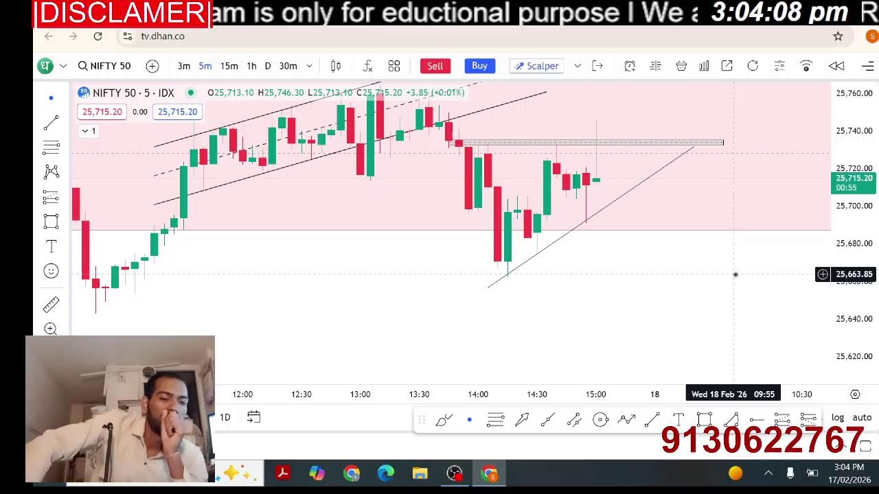 17 FEB  Live Trading | Live Intraday Trading Today | Bank Nifty option trading live| #Nifty50 |