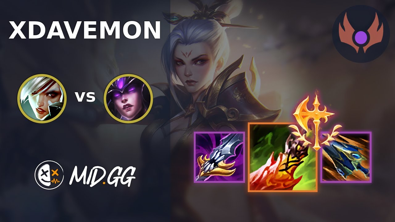 MID.GG: [ xDavemon ] Ривен на мидлейне против Синдры | Мастер Северной Америки | Сезон LOL 2026
