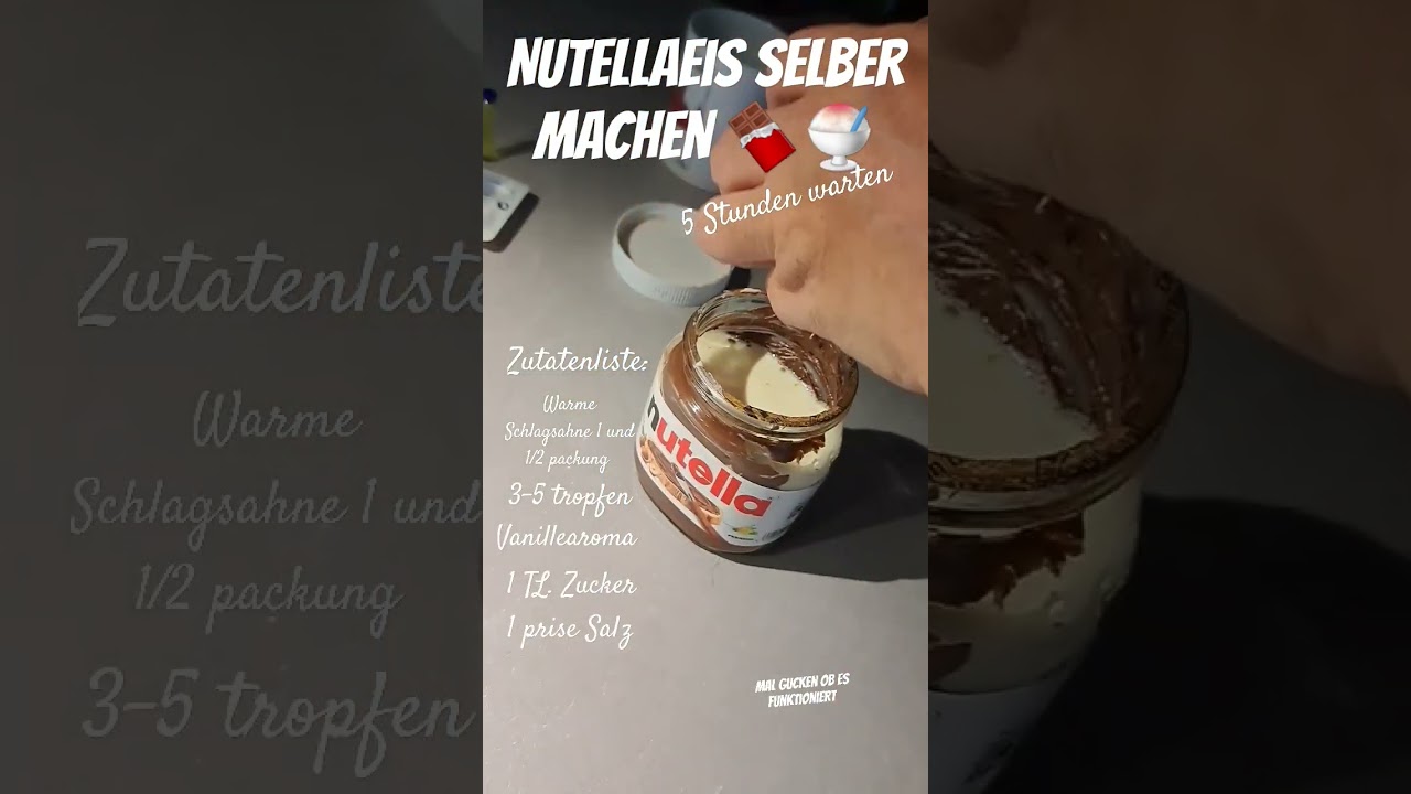 Nutellaeis selber machen 🍫 🍧