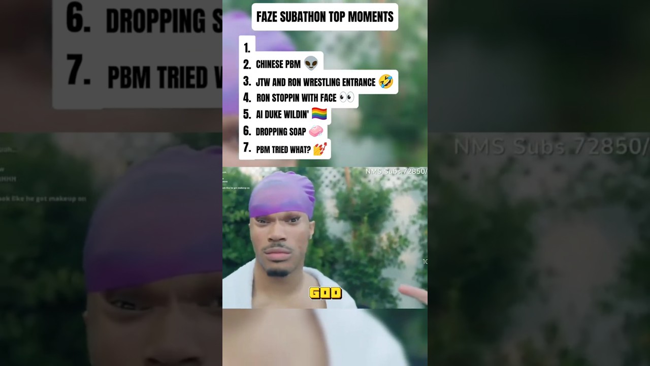 Faze Subathon Top 7 Moments..🤣☠️