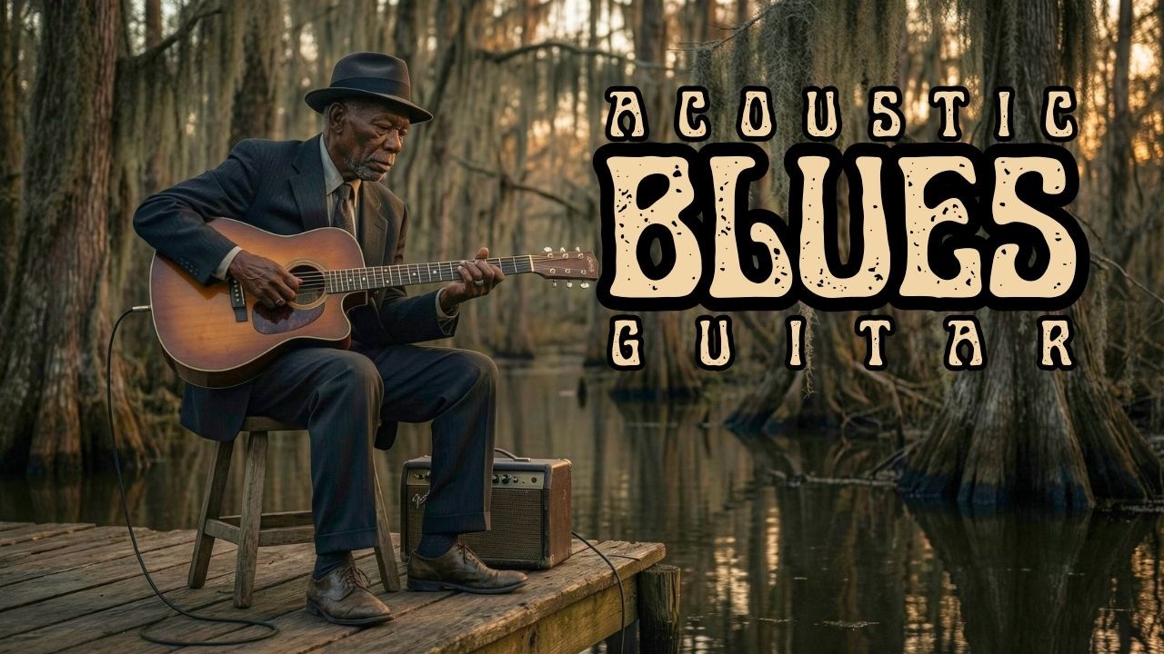 Soulful Slow Acoustic Blues Guitar Instrumental with Deep Resonance