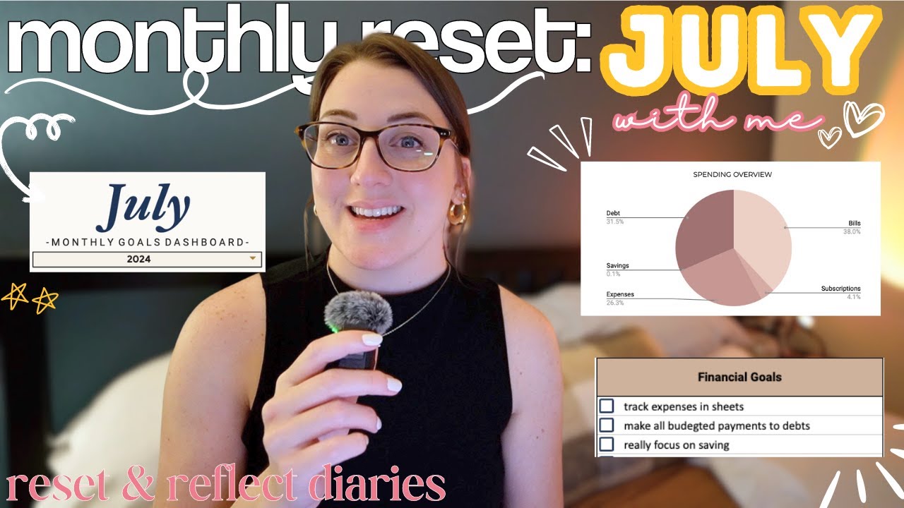 JULY MONTHLY RESET | review goals & budget, realistic goals & budget planning, & mini reset routine