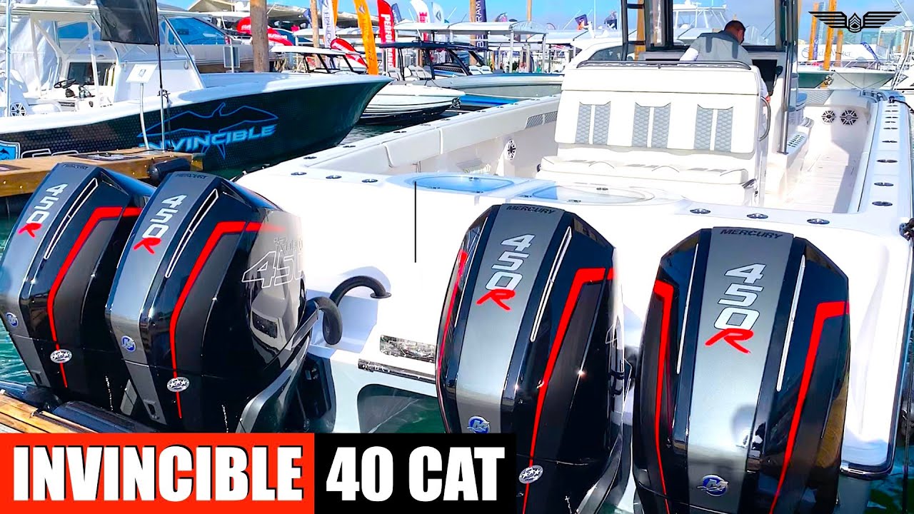 INVINCIBLE 40' Cat Sea Trial - 2020 Miami Boat Show with Capt 