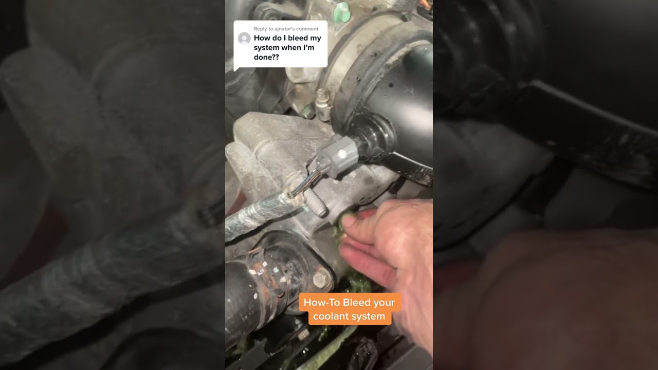 Bleeding a coolant system on a dodge charger!🚘 #fyp#viral#foryou#charger#hemi