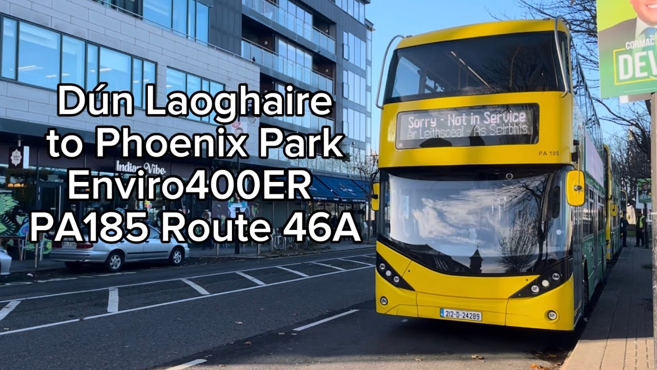 Route: 46A *FULL ROUTE* | Dún Laoghaire to Phoenix Park | Dublin Bus Enviro400ER PA185 | [REMAKE] |