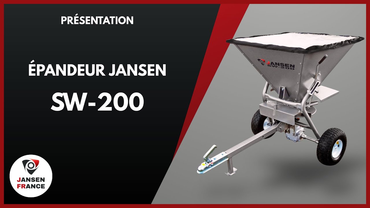 ❄️🌾 Épandeur tracté SW-200 : 200 L de capacité pour un épandage pro jusqu’à 8 m