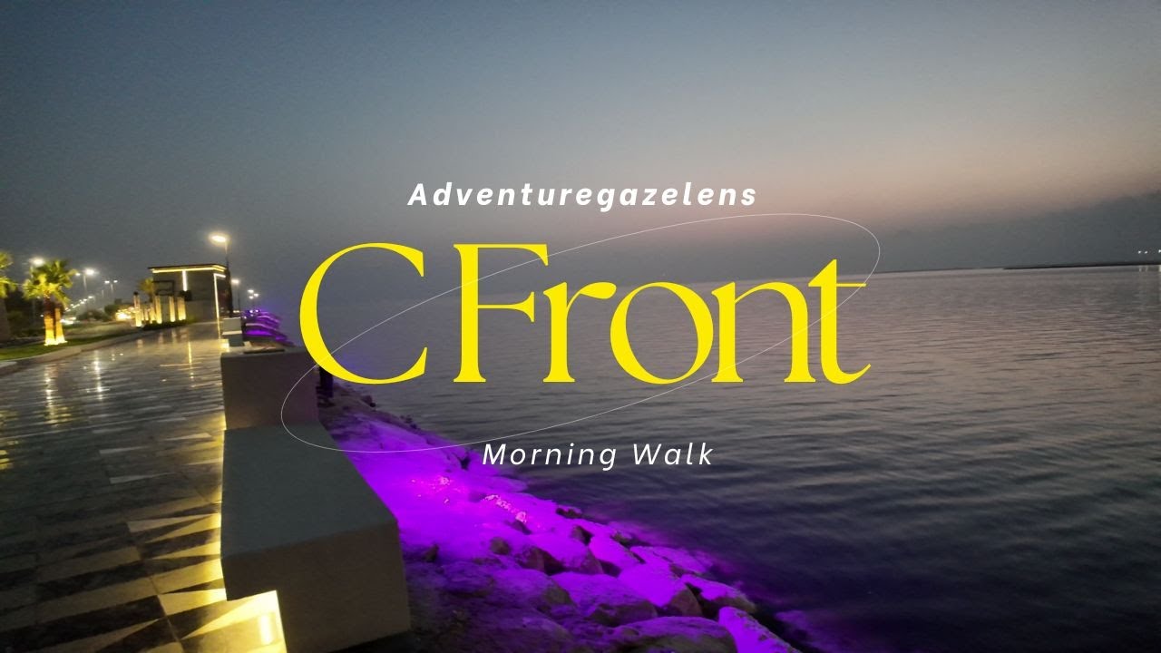 Golden Hour Walk in Qatif Corniche Saudi Arabia | Cinematic DJI Pocket 3 Sunrise Footage 2025