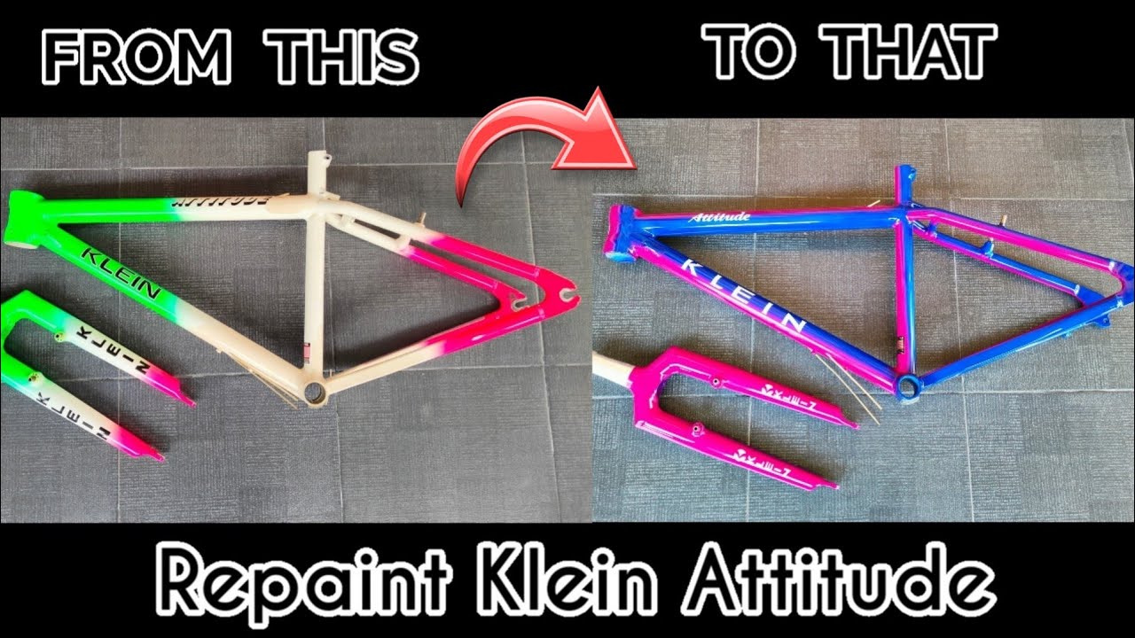 Коллекционный велосипед!!! Перекраска создаёт градиентные цвета на раме KLEIN Attitude