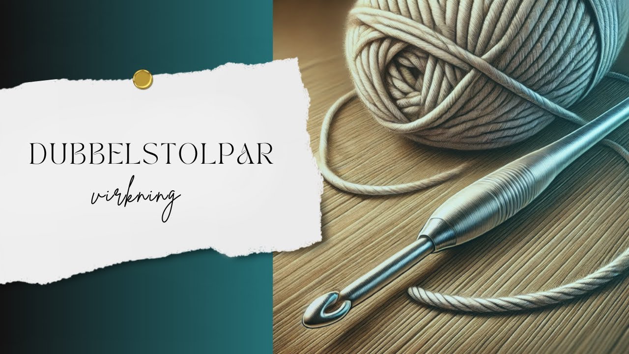 Lär dig virka dubbelstolpar - tutorial