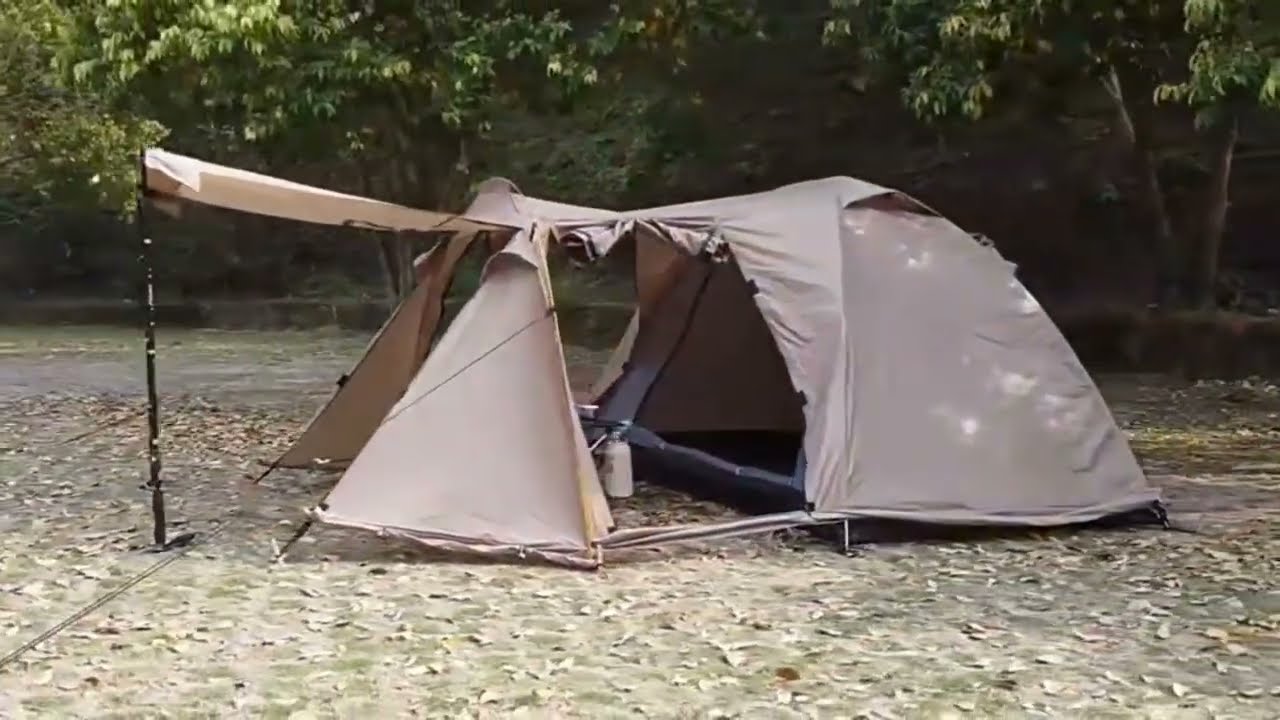 Easy Solo Setup! All-Season Family Hot Camping Tent with Stove Jack - Beginner Tutorial