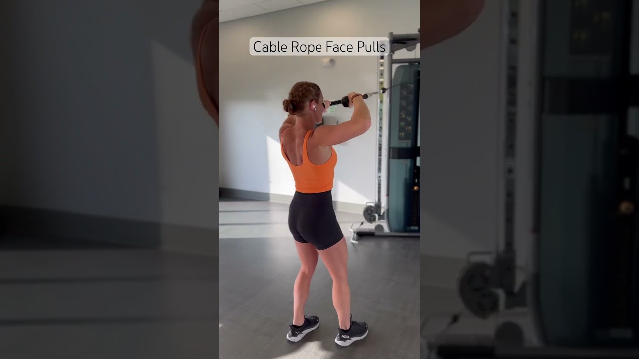 Cable Rope Face Pulls #exercisedemo #reardeltexercises  #strengthexercise