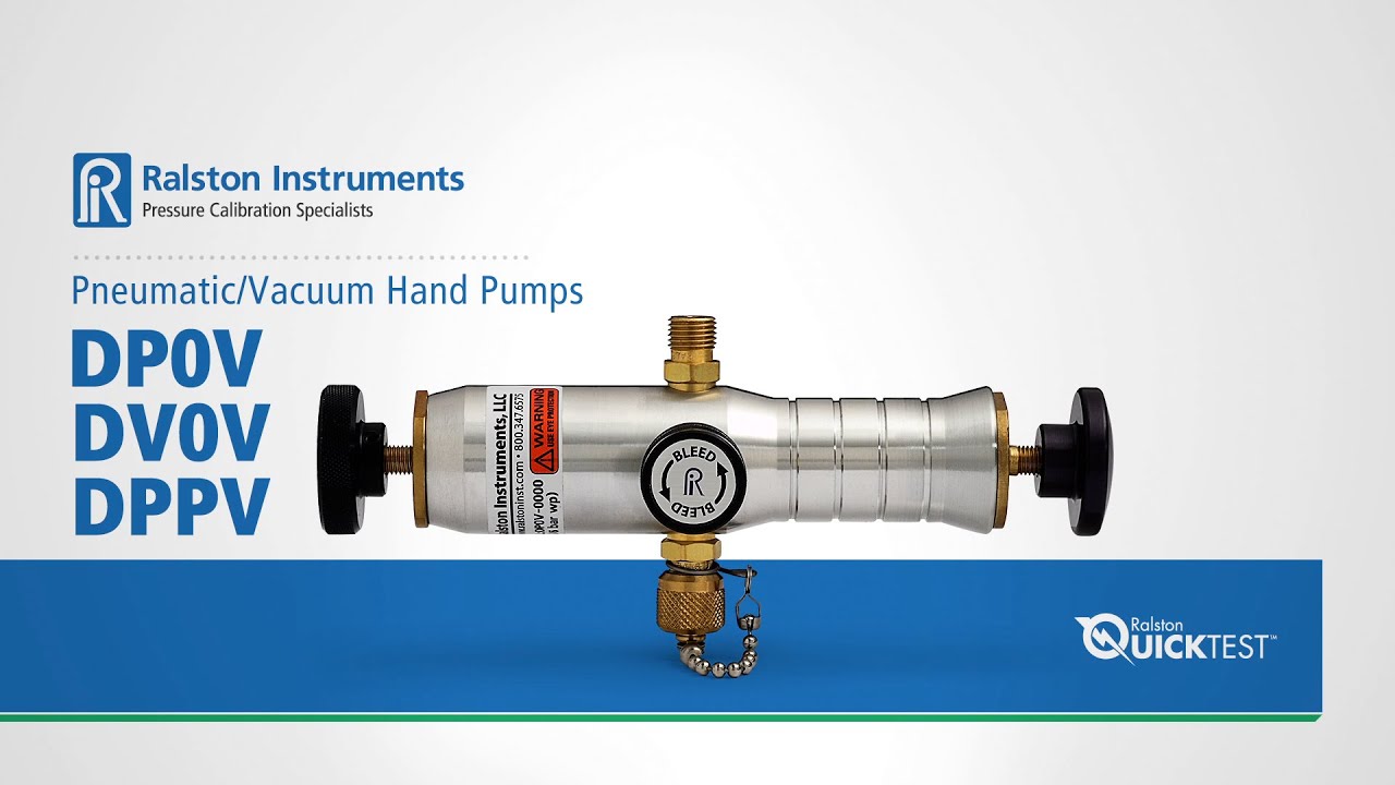 Pneumatic Hand Pumps (DP0V, DV0V, DPPV) Features and Benefits | Ralston Instruments