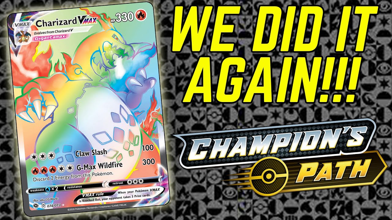 CHARIZARD LOVES US! POKEMON CHAMPION'S PATH BOOSTER BOX OPENING???