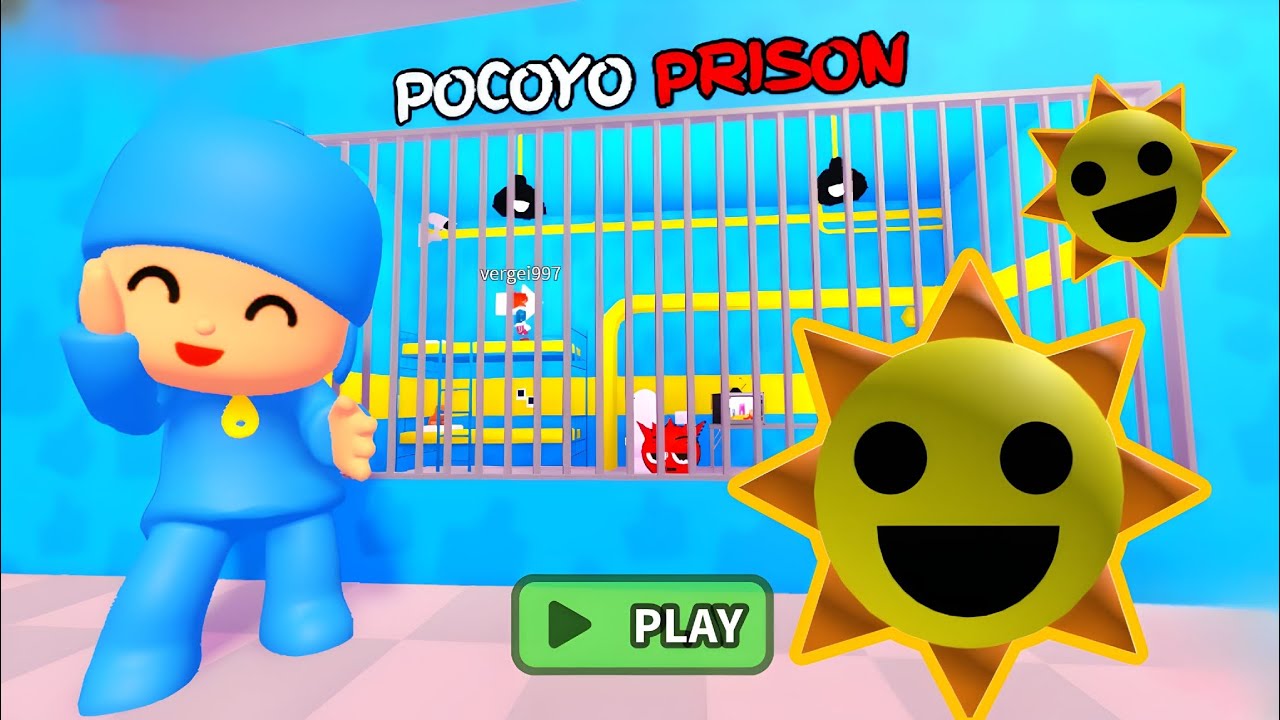 MR SUN SPRUNKI'S VS POCOYO'S PRISON RUN NEW GAMEPLAY 