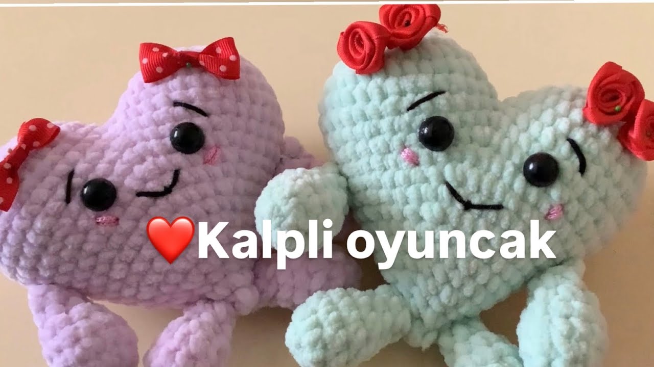 Kadife İpten Kalp Yapımı ❤️ | Sevgililer Günü Amigurumi | Çok Kolay