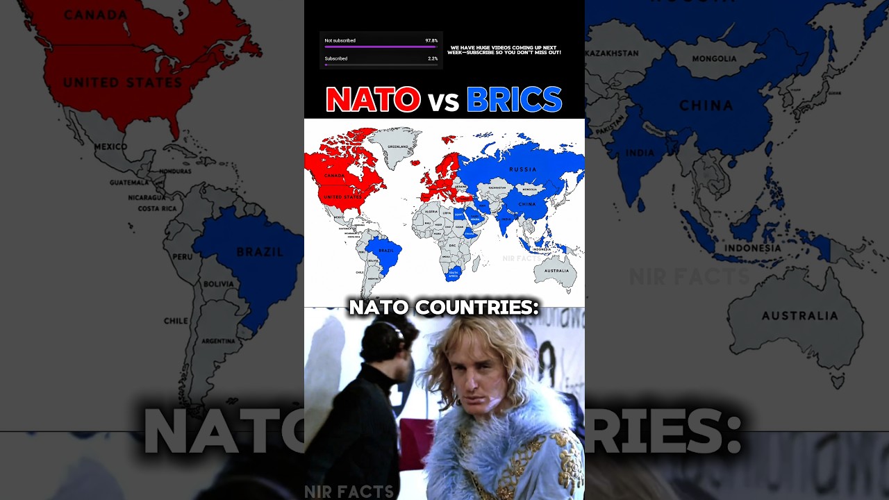 World Map: BRICS vs NATO Countries! 🤯🌏 Who Has More Countries? ⁉️ #shorts #geography #countries